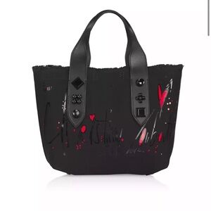 Christian louboutin Black and Red Designer Tote Bag